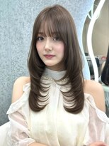 グロー オオミヤ アネックス 大宮(GLROW OMIYA ANNEX) ★レイヤーカット ブリーチなしダブルカラー ベージュ