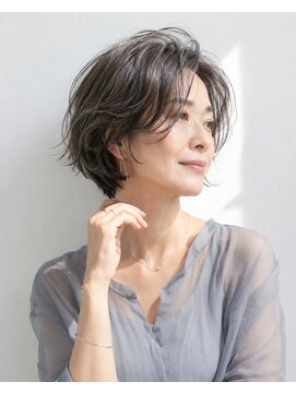 アッシュ 学芸大学店(Ash) ショートボブ/大人女性/グレージュ/白髪ぼかし/脱白髪染め