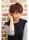 ショート×ニュアンスカール×ブラウン【dot.plus 町田】