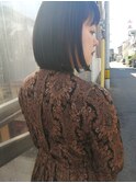 #BLUE　黒髪ストレートボブ