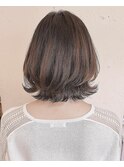 小顔イメチェン、ラベンダーカラーくびれボブ