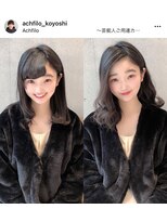 アフィーロ(ACHFILO)&nbsp;前髪エクステ20代30代大人女子　ココアブラウン　韓国人風透け感