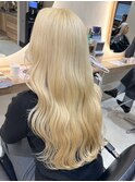 ミルクティーベージュハイトーンカラーダブルカラーピンク韓国風