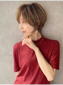 ショートボブ髪型30代40代50代前髪あり前髪なし面長丸顔【倉田】