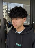 MEN'SHAIRウルフカルマパーマメンズショートイージーパーマ