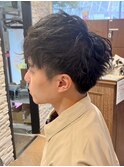 メンズ 爽やか刈上げショート ポイントパーマ ビジネス◎