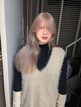 天神美容室 【KASUMI天神美容室】ハイトーン×海外レイヤー×グレージュ