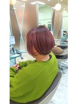 プールドゥマン 屯田(POUR DEMAIN)&nbsp;ショートボブ×ピンクハイライト