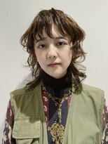 ユルク トウキョウ(jurk tokyo)&nbsp;マレットヘア　パーマ　ドライパーマ　ウルフカット　ブラウン