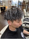 ツイストパーマ×ホワイトメッシュ