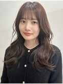 ぱっつん前髪×ロングレイヤーカット ワンカール　表参道美容室