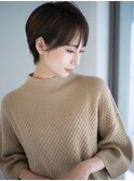 ホワイトグレージュチェリーブラウンミニウルフ