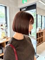 ナル(nalu.)&nbsp;ボブ/切りっぱなし/レッドカラー