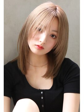 ブラン 梅田(Blanc) 【Blanc】レイヤーカット＿韓国ヘア＿ハイトーンベージュ