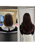 エクステ80本で自然なロングヘアに!