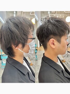 ロミー 本厚木(ROMMY.) メンズヘアカット短髪フェード刈り上げダークブラウンショート☆