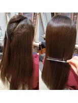 ラシクヘアーライフ(Rashiku Hair Life) 仕上げアイロン無し。サラサラ過ぎて艶々過ぎて困る縮毛矯正!