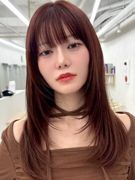 アッシュ 新杉田店(Ash) 新杉田レイヤーカット韓国ダブルカラー顔周り前髪カットボブ