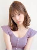 ミディアムレイヤー、外ハネボブ、グレージュ、脱白髪染め☆