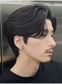 メンズカットメンズセンターパート毛流れパーマフェザーパーマ