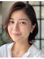 ルシードスタイル アウラ 松戸市五香(LUCIDO STYLE Aura)&nbsp;小顔に見せるヘア 大人可愛いショートボブ×ナチュラルブラウン