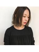 切りっぱなしボブ×ハイライト