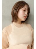 大人可愛い☆ミディアムショート×マロンベージュ