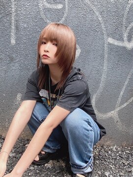 リアイス(Re:ICE) ミニウルフ/くすみブルー/流れるレイヤー/インナーハイライト