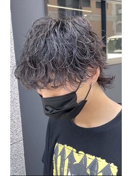 メンズフィール 東梅田店(MENS FEEL) 【ナチュラル】波巻きスパイラルパーマウルフ　MENSFEEL東梅田店
