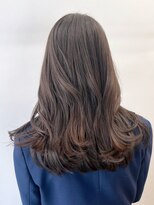 アイティーバイアルバム 八王子店(IT by ALBUM) オリーブベージュ_斜めバンググレージュカラーシルキー_ba444451