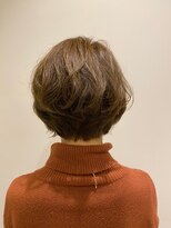 ニシオギ ヴォイス 西荻窪店(nishiogi voice)&nbsp;似合わせショートカット×ナチュラルパーマ【ライトブラウン】