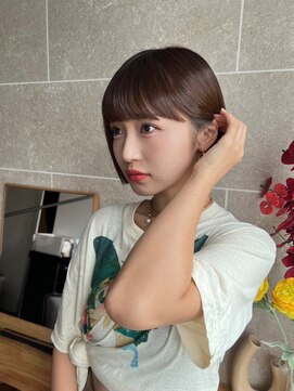 サンド 鹿児島中央(sand) 黒髪/グレーベージュ/レイヤーロング/前髪パーマ[鹿児島駅]