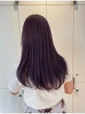 【川辺晴加】ブリーチなしダブルカラー深みラベンダーパープル