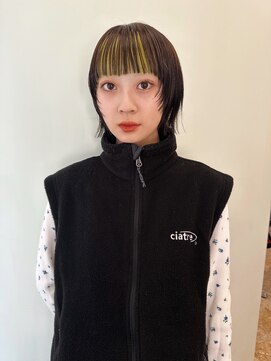 ユー(yew) bang inner yellow color