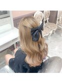 ハーフアップ
