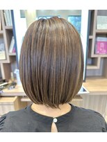 ディーボーイ 健軍店(D-BOY)&nbsp;ハイライト/ベージュ/切りっぱなしボブ