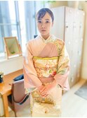〈訪問着〉着付け・ヘア・メイク・レンタル全部一式☆