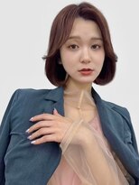 ユーフォリア 銀座(Euphoria)&nbsp;アップバング　顔周りカット　タンバルモリ　ピンクブラウン