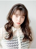 20代30代大人可愛いブラウンベージュ韓国風パーマ