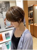 大人可愛いショート 20代30代40代丸みショートボブ◎長崎/佐世保