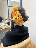 華やかゆるふわアップ 結婚式 二次会 お呼ばれ イベント