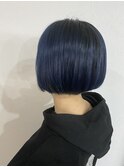 #ショートボブ#ミニボブ#ブルーブラック#
