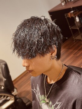 ジェイソンバーバー 2nd(JASON BARBER) スパイラルパーマでマッシュ【理容室/メンズ/パーマ/眉毛】