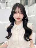 レイヤーカット/韓国風巻き髪/艶ツヤトリートメント　上野