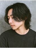 メンズウルフカットソフトウルフマッシュウルフメンズミディアム
