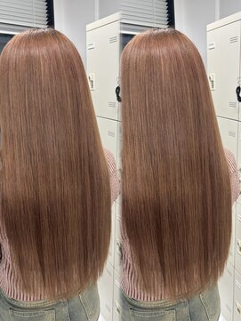 ジゼル(GiseL) ミルクティー　ベージュ　ロング　ケアブリーチ