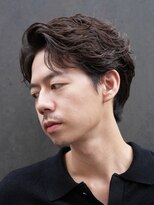 フィフス トウキョウ (fifth TOKYO) 渋谷フェザーパーマメンズカットかきあげセンターパートヘア30代