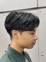 ニコ トウキョウ ロジック(nico TOKYO Logic)&nbsp;メンズセンターパートウルフセンターパートニュアンスパーマ襟足