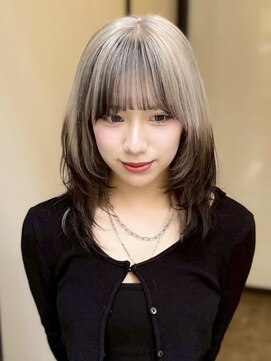 アウラ(AURA) 盛岡駅ハイトーンカラーブリーチデザインカラーブロンドレイヤー