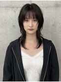 フェイスフレーミングネオウルフくびれボブウルフパーマミニボブ